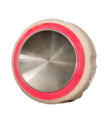 Botão Neo Otis Côncavo Espelhado Led Vermelho 4 Vias