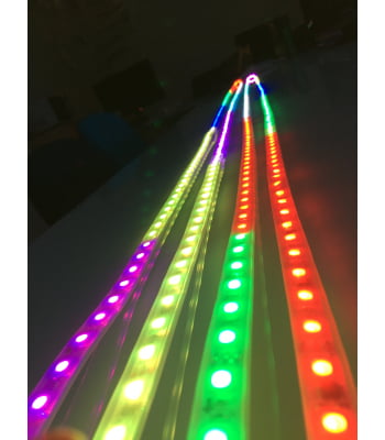 Fita LED endereçável com 5 Metros colorida + controle